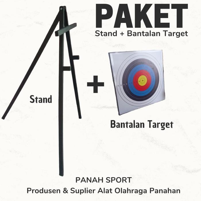 Paket Hemat Stand + Target Panahan // Dudukan Panahan dan Bantalan Target Olahraga
