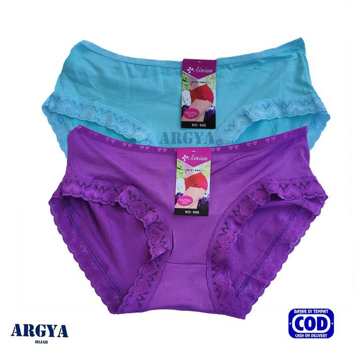 6Pcs Celana Dalam Wanita Model Renda Cd Perempuan sempak