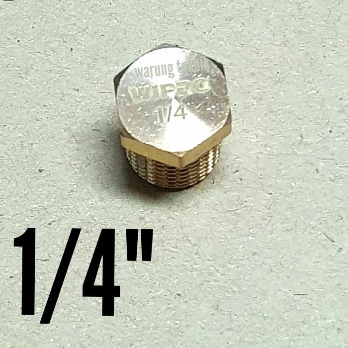 DOP DRAT LUAR KUNINGAN MALE END CAP 1/4"