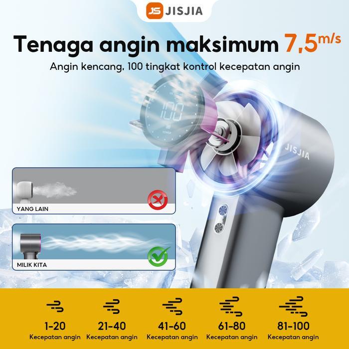 YODEVOE GF05 HIGH-SPEED PORTABLE FAN HANDHELD FAN 4000MAH MINI KIPAS STRONG WIND 100 GEAR WIND SPEED