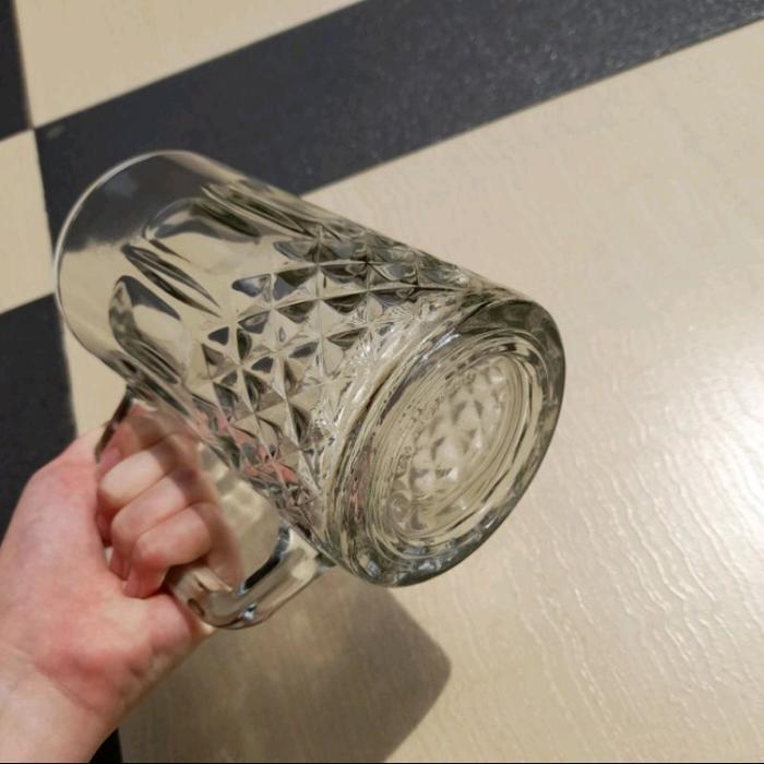 ID GELAS BELING KACA MINUM TEH BIR BESAR 600 ML MOTIF VIA GRAB - GOJEK