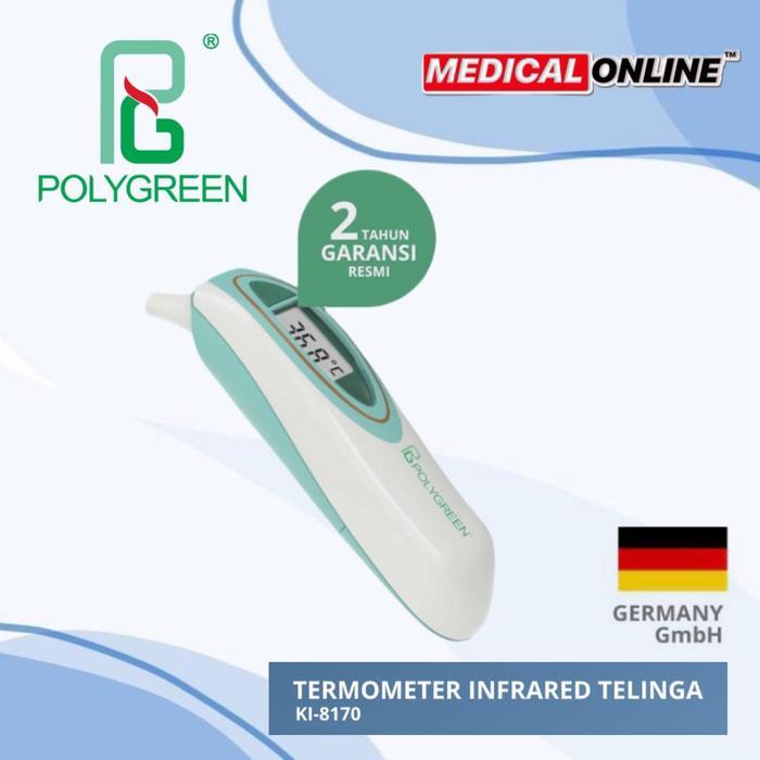 THERMOMETER EAR INFRARED TERMOMETER DIGITAL TELINGA POLYGREEN MEDICAL
