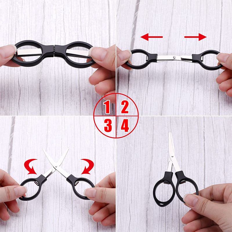 90Pcs Folding Scissors Portable Travel Scissors Safe Mini Folding Travel Pocket Scissors Handicrafts