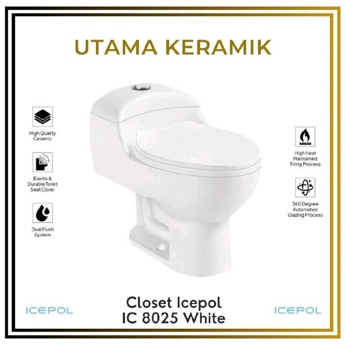 CLOSET DUDUK ICEPOL IC 8025 WHITE - CLOSET DUDUK ICEPOL