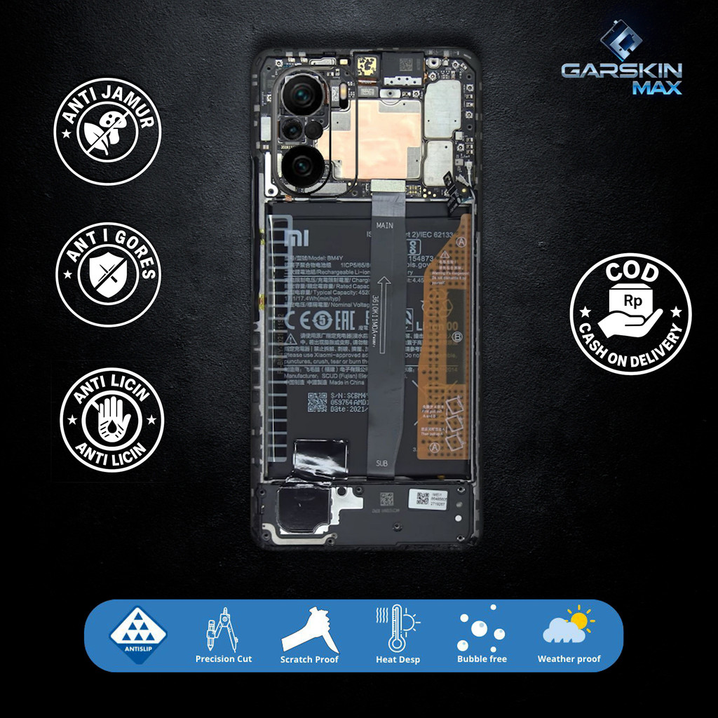Garskin Skin Poco F3 mesin teardown Fullbody / Backonly | Anti Gores | Bisa Custom | Kode - CW0