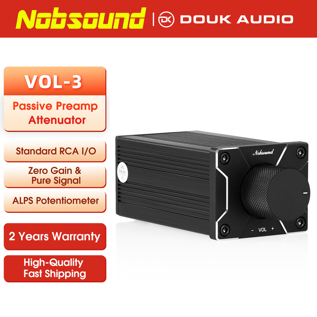 Nobsound High Precision Passive Preamp Volume Controller HiFi Pre-Amplifiers Match Power Amplifiers