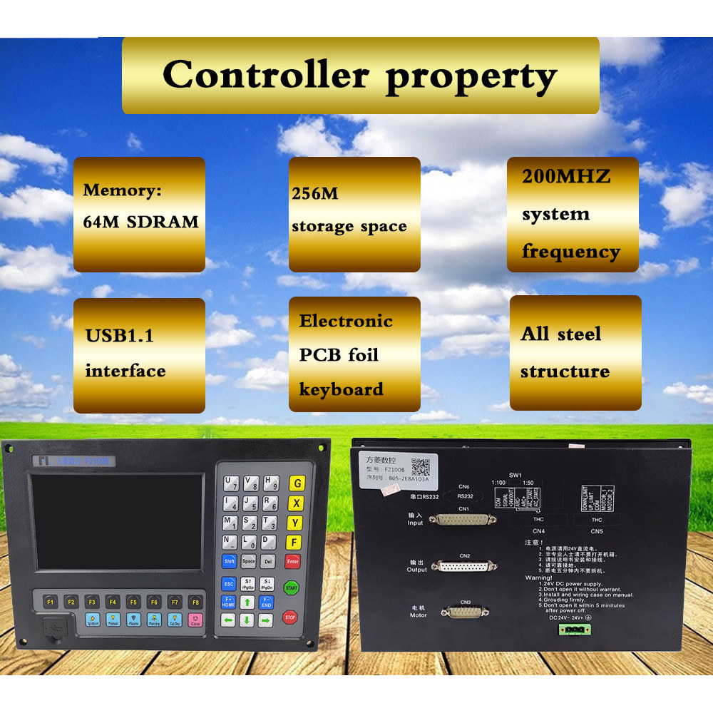 " 2-Axis Cnc Plasma Cutting Controller F2100B Fl Offline Flame Cutting "