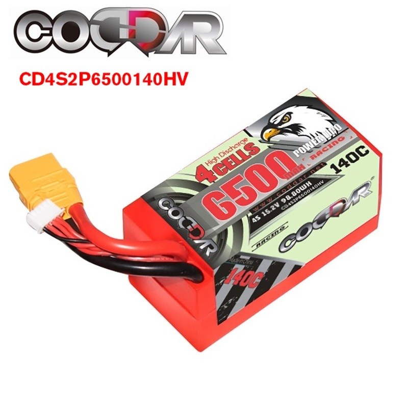 . Coddar 6500Mah 4S 15.2V 140C Hardcase Hv Shorty Lipo Battery With -