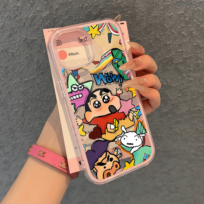Crayon Shinchan Terbaru Cute Case Hp Samsung A37 A57 S26 A07 A17 5G A06 A16 A56 A32 4G A55 5G A36 S2