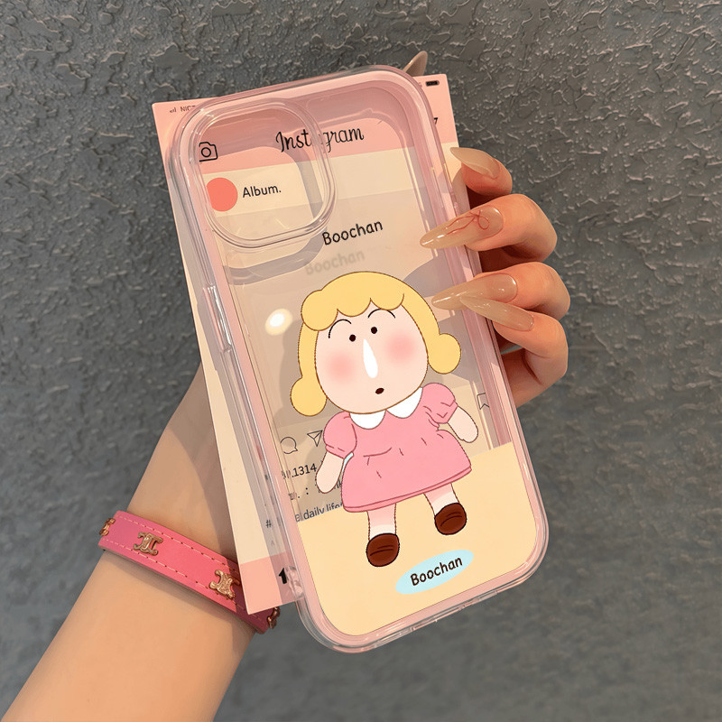 Crayon Shinchan Kartun Lucu Boochan Case Hp Samsung A37 A57 S26 A07 A17 5G A06 A16 A56 A36 A26 A32 4