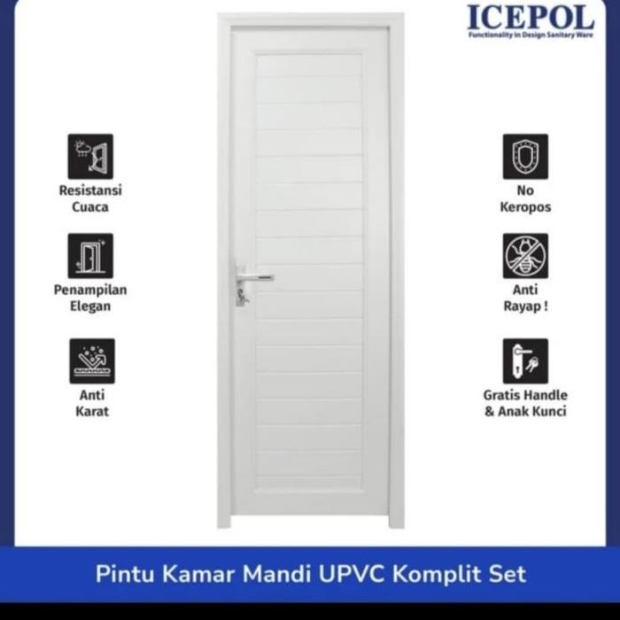 pintu kamar mandi upvc icepol 80x200cm