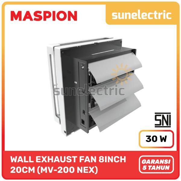 "New" Maspion MSP MV 200 NEX 8" / 8 Inch / 20 cm Wall / Dinding Exhaust Ventilating Fan Hexos MV-200