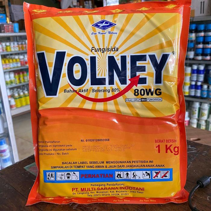 lumercok99 Fungisida Belerang VOLNEY 1 KG - CAP KAPAL TERBANG Bahan aktif Belerang 80%