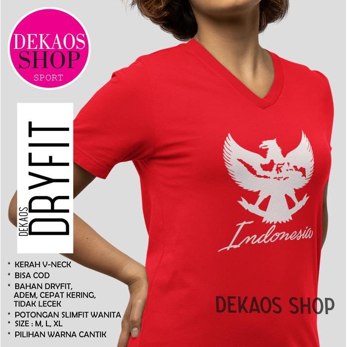 Kaos 17 Agustus 2023 Dewasa / Kaos Dryfit / Kaos Merah Putih 17 Agustusan / Sportwear Wanita / Kaos