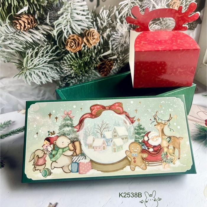 Kotak Natal K2538 Dus Christmas Box Ukuran Lengkap Sesuai Foto
