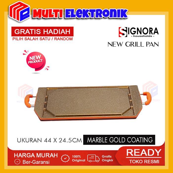 ` New Grill Pan Signora / Alat Panggang Anti Lengket Free Hadiah