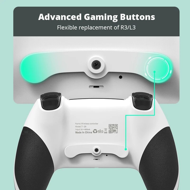DATA FROG Bluetooth Wireless Controller For PS4 Controller Gamepad For PC Joystick For PS4/PS4