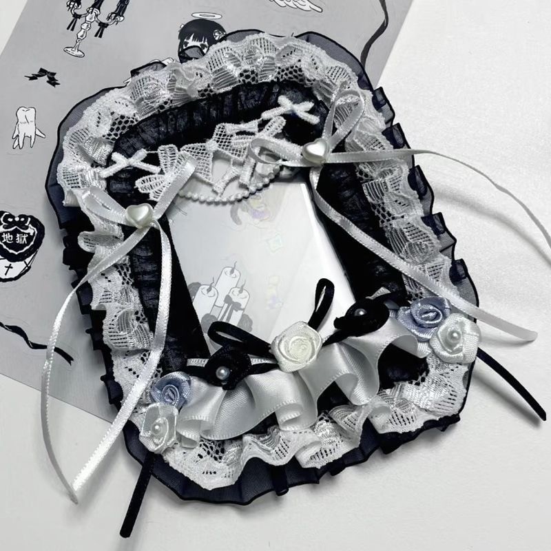 ita bag decoration idol photo display card holder DIY lace card cover bow itabag accessories ins