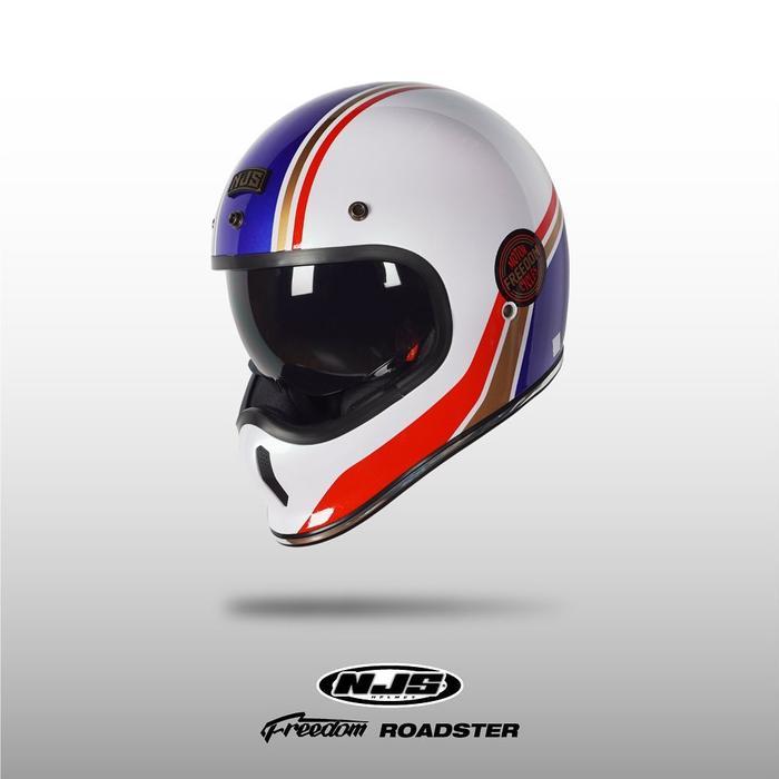 NJS Freedom Roadster - Helm Retro NJS NJS Retro Retro Fullface Helm NJS NJS Kekinian Freedom Motif