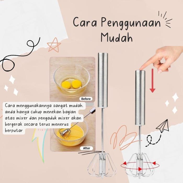 Mixer Tangan Otomatis Manual Isi 2 Pcs Mixer Mini Pengocok Telur Hand Mixer Beter Bieter Mixer