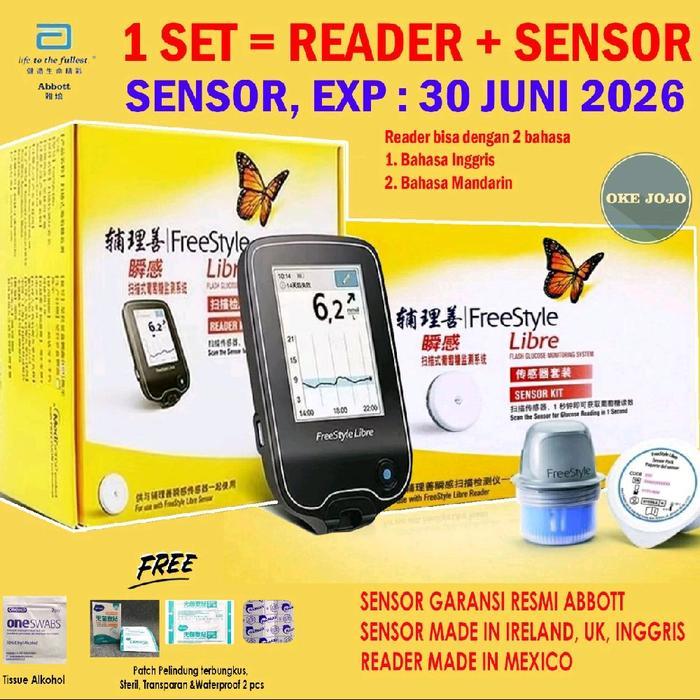Reader + Sensor FreeStyle Libre Jaminan 1000% ORI dari Abbott