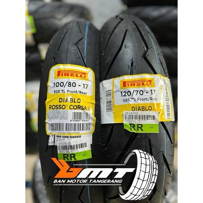 Paket ban pirelli diablo corsa II 2 uk 100/80-17 & 120/70-17 Diablo Rosso sport