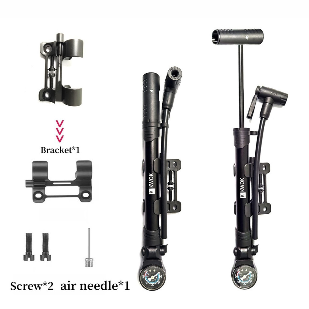 IMPORT Bicycle Pump Mountain MTB Road Bike Hand Air Pump Tire Inflator Schrader Presta Valve