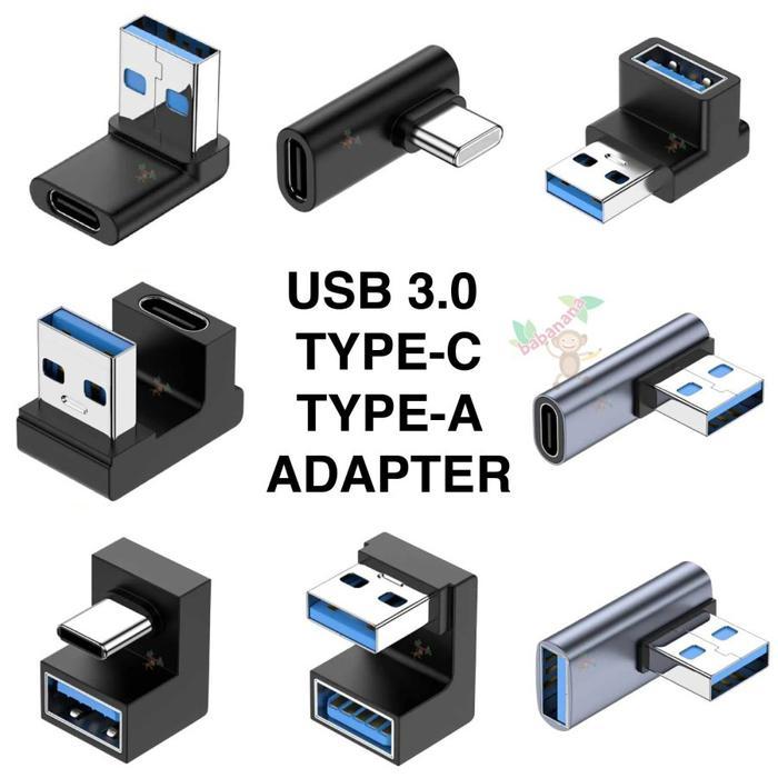 Adapter USB Elbow Type-C Type-A 2.0 3.0 3.1 Siku 90 Degree Converter L