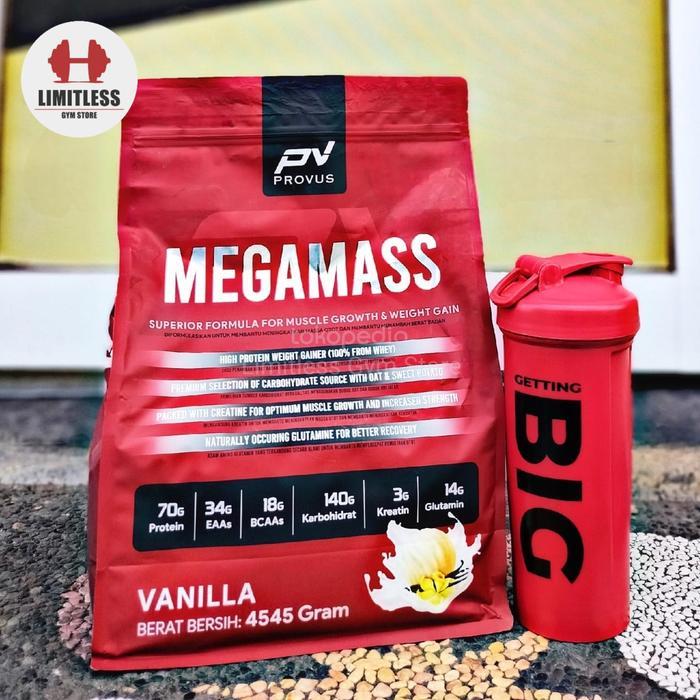 Ready Provus Mega Mass Megamass Gainer 10 Lbs 10Lb Lean Gain Bpom Halal