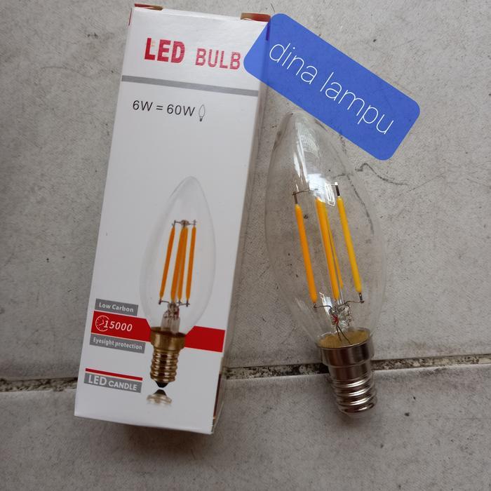 NEW lampu candle led 4w / 2 w kuning e14/lampu hias led/lampu runcing led Diskon