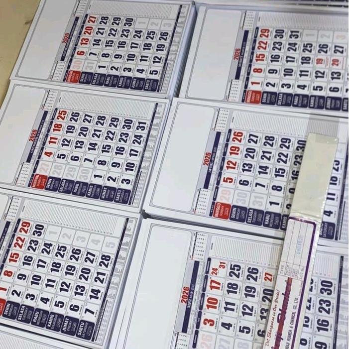 "New" Kalender Dinding 2026 Berbagai Ukuran Lengkap Dengan Desain Bulanan Dan Mingguan ada berbagai