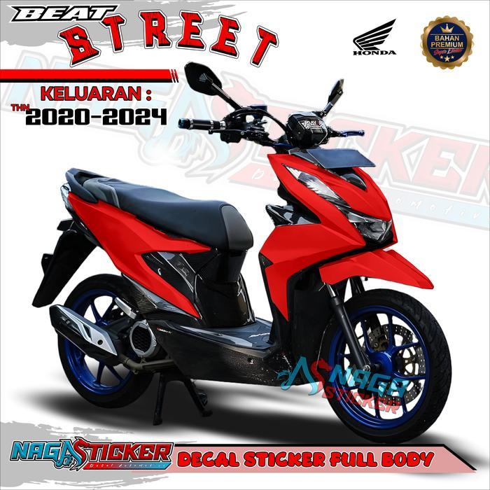 Decal Beat Street 2021 Stiker Motor Full Body Honda Beat Street 2020-2023 Motif Polos Bsd00 Desain