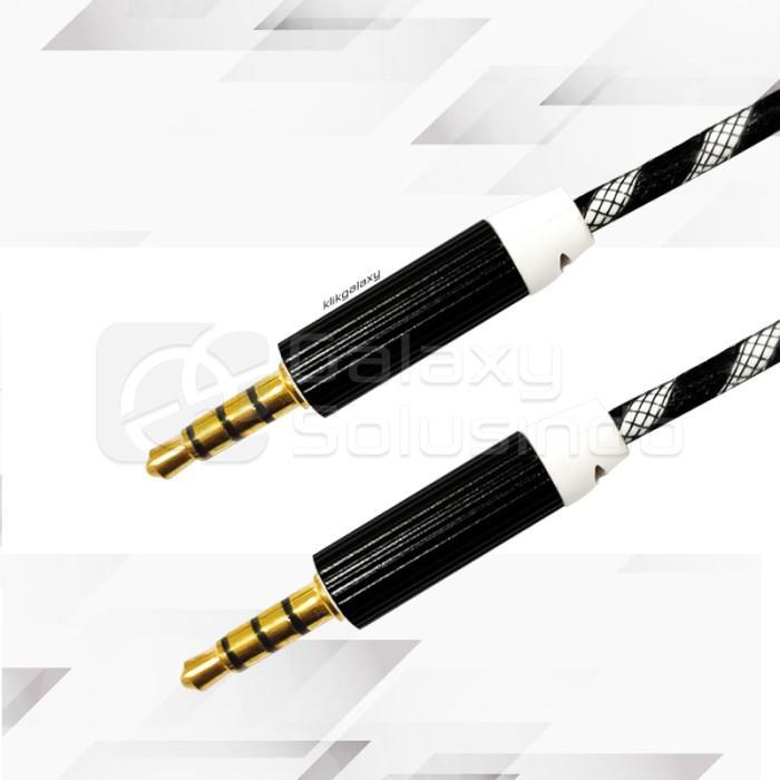 Jack Audio Aux 3.5Mm Gold Plate Cable - 1M Kabel 1 Meter Best Quality
