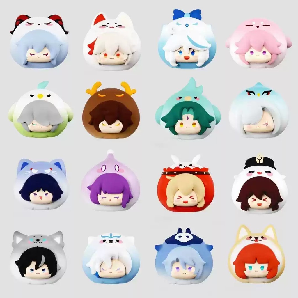 Genshin Impact Cute Cubs Party Mini Blind Bag Figurine Anime Peripheral Collectible Trendy Toy For