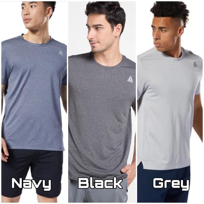 Re*Bok Melange Man Sport Shirt Baju Kaos Tshirt Atasan Olahraga Pria