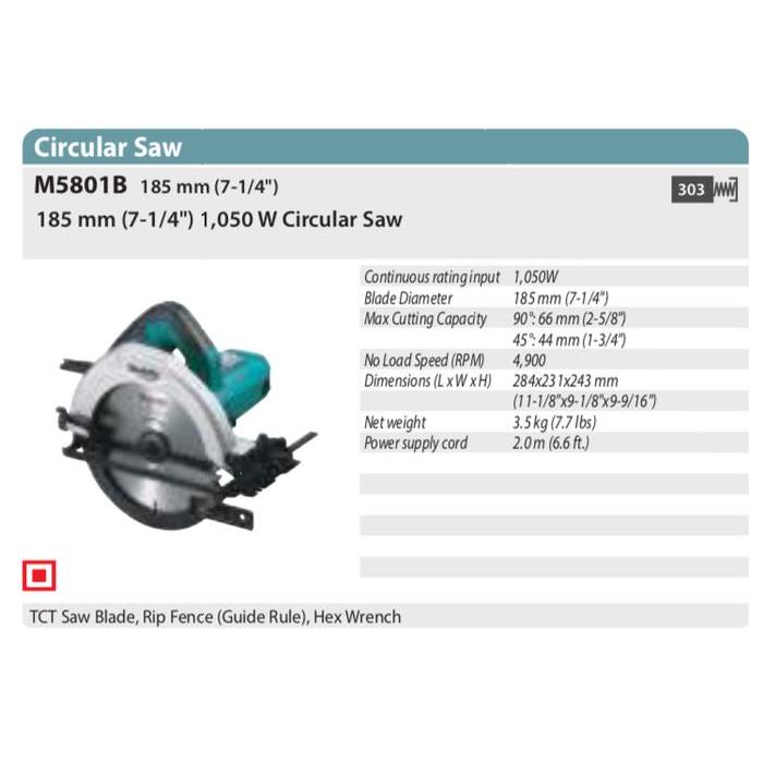 sintayanistore12 Maktec Mesin Circular Saw MT 583 - Mesin Gergaji Kayu MT583 MAKTEC