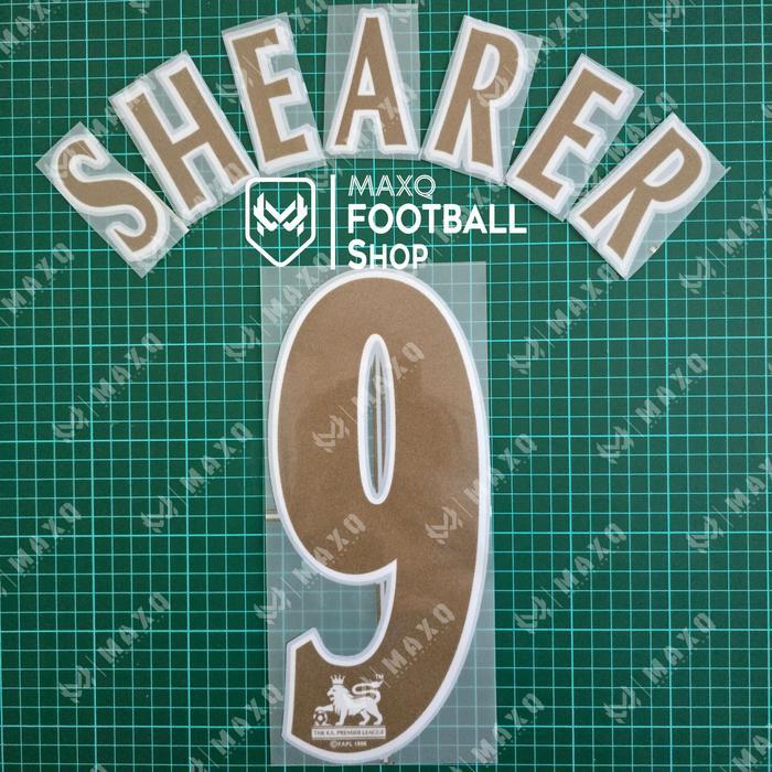 [ Nameset ] Liga Inggris 1997 / 2007 Font Gold Emas Shearer 9
