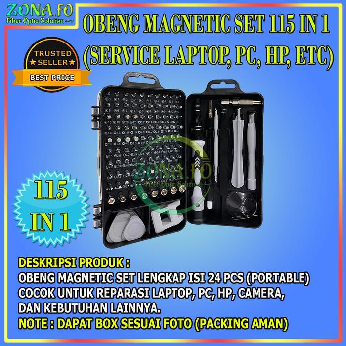 Obeng Set 115 In 1 HP Full Set Lengkap Original / Obeng Hp Full Set 115 In 1 Set Torx Kunci Alat