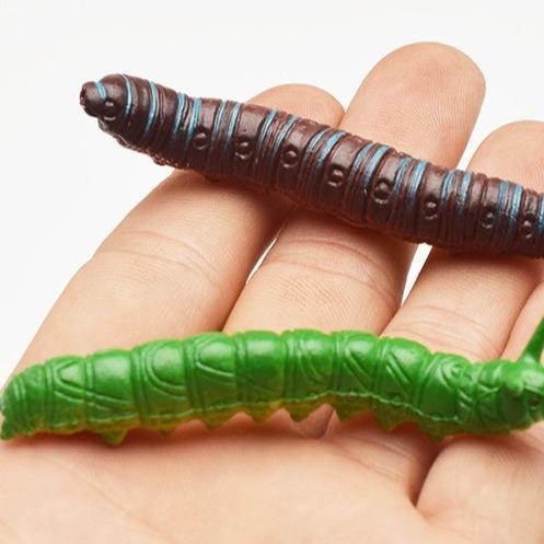 UBUL 6cm acak ulat bulu caterpillar serangga mainan prank toys plastik