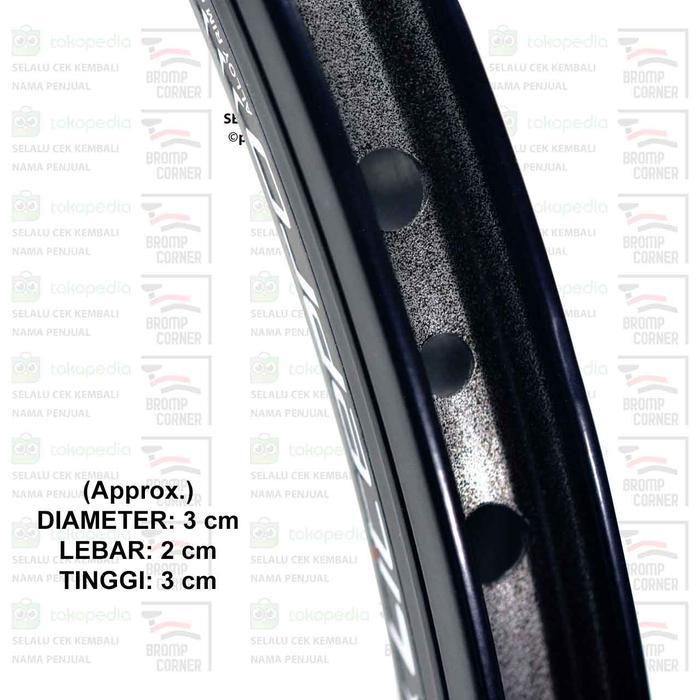 LITE RIM 28H DOUBLE WALL ALLOY VELG SEPEDA LIPAT 16-349 - BLACK