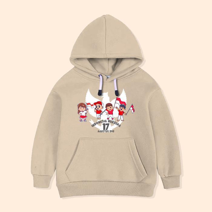 Jaket Hoodie Anak 17 Agustus Kemerdekaan Indonesia Karakter Atasan Anak Laki-Laki Perempuan MDK-01