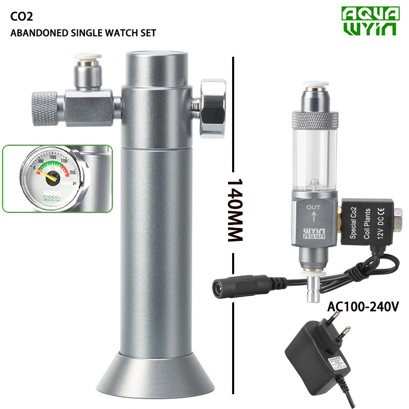 Aquarium DIY CO2 Regulator Solenoid Valve Bubble Counter CO2 Small Gas Bottle 3-8UNF Fish Tank CO2