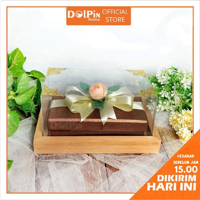 Nampan Kayu Uang Box Tutup Mika untuk Seserahan Lamaran Pernikahan/KUB