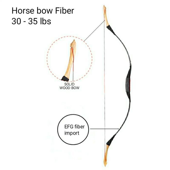 Fullset lengkap busur panah fiber dewasa