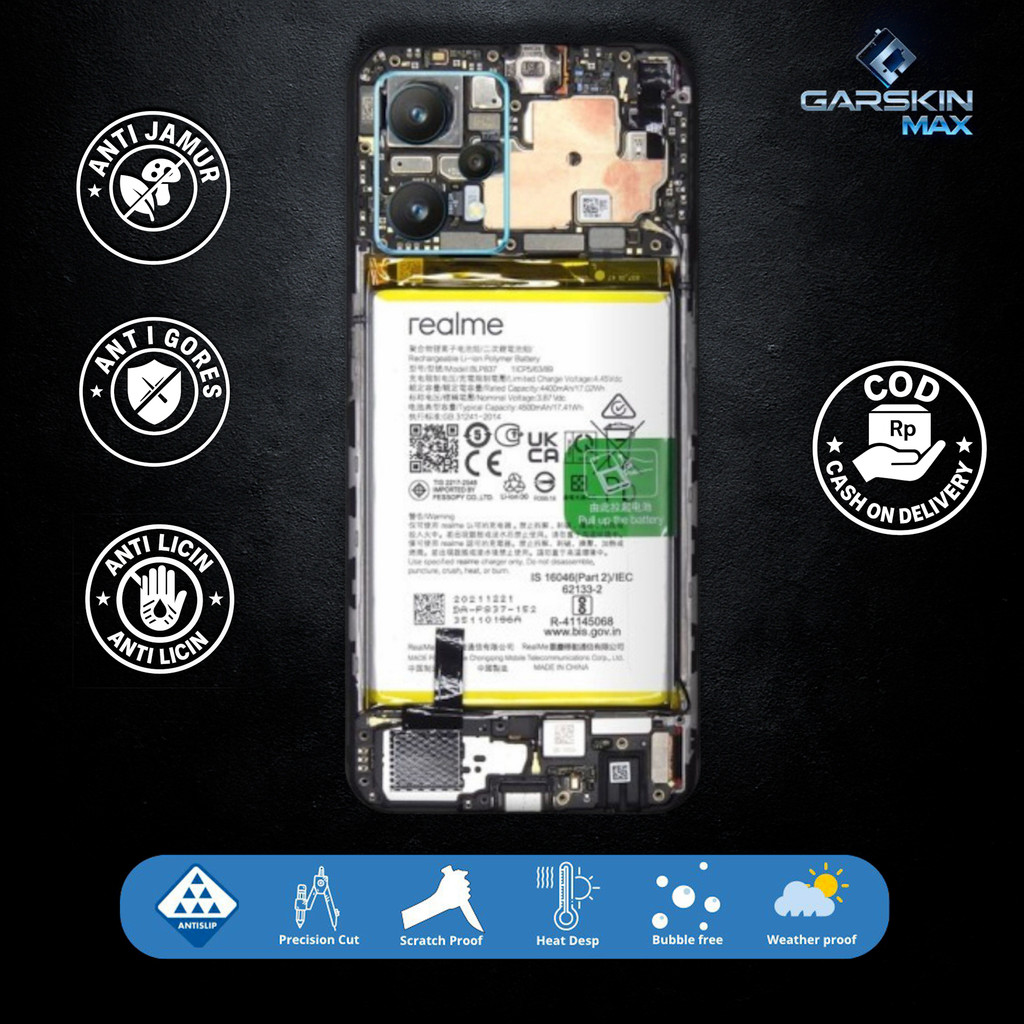 Garskin Skin Realme 9 pro plus teardown mesin Fullbody / Backonly | Anti Gores | Bisa Custom | Kode 