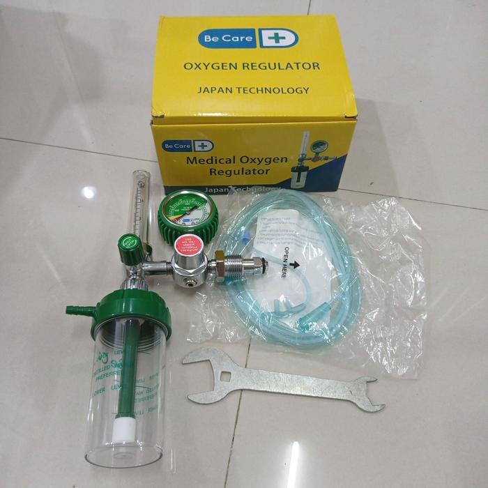 Ready Regulator Oksigen Medis Komplit Alat Sambung Tabung Oksigen