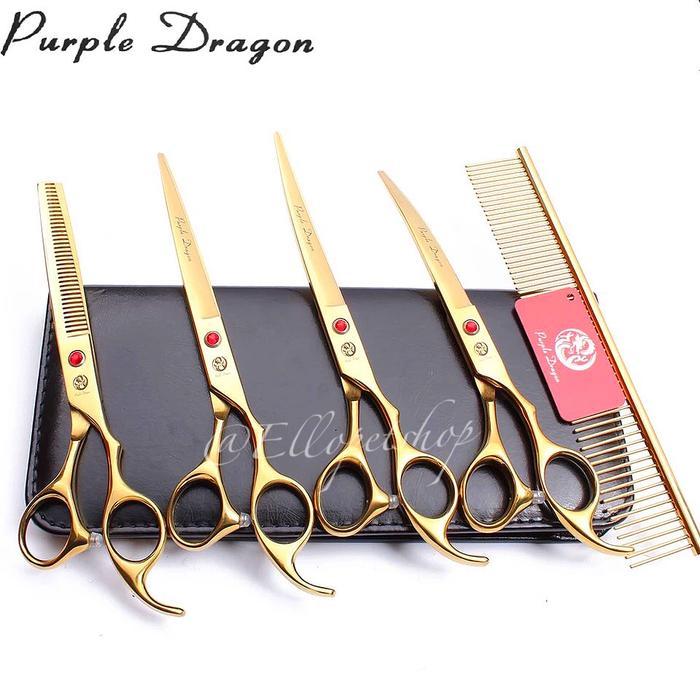 GUNTING GROOMING SET / GUNTING ANJING / GUNTING KUCING / Purple dragon