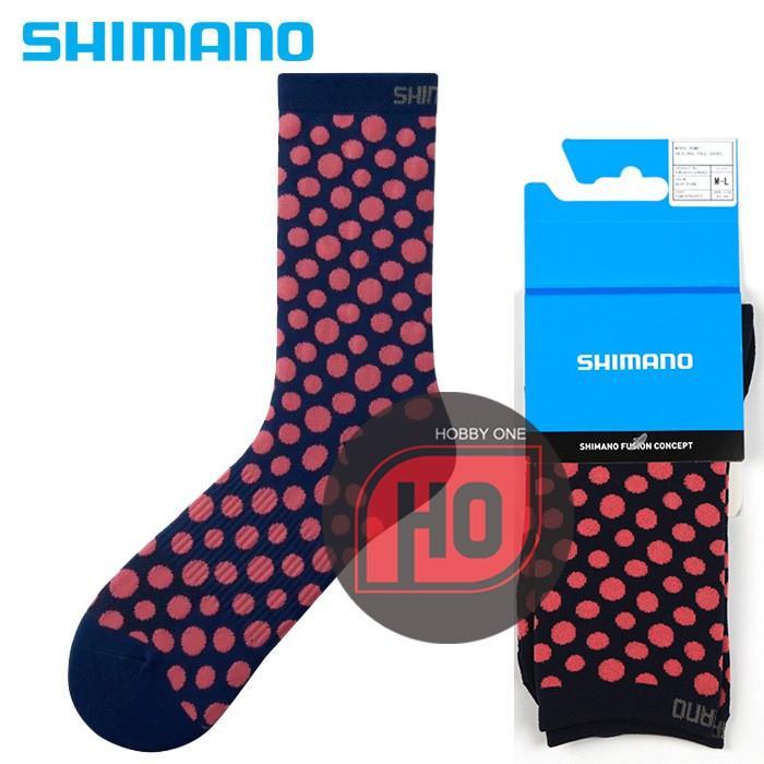 Shimano ORIGINAL TALL SOCK NAVY PINK - Kaos Kaki Sepeda