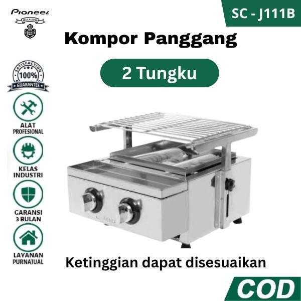 Sale Yongkang Kompor Panggangan Sosis 2 Tungku/Bbq Grill Gas Alat Pemanggang Daging Stainless Bisa