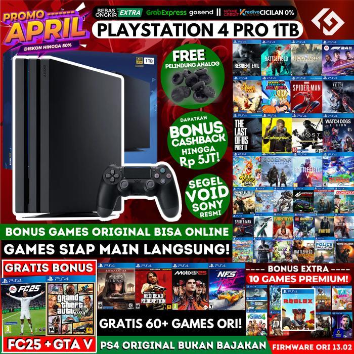 PS4 Pro 1TB Original Sony Playstation PS 4 Garansi Panjang Free Games Banyak
